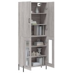 vidaXL Dulap înalt, gri sonoma, 69,5x34x180 cm, lemn compozit