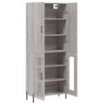 vidaXL Dulap înalt, gri sonoma, 69,5x34x180 cm, lemn compozit
