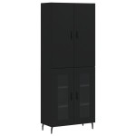 vidaXL Dulap înalt, negru, 69,5x34x180 cm, lemn compozit