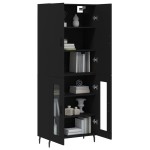 vidaXL Dulap înalt, negru, 69,5x34x180 cm, lemn compozit