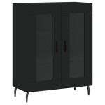 vidaXL Dulap înalt, negru, 69,5x34x180 cm, lemn compozit