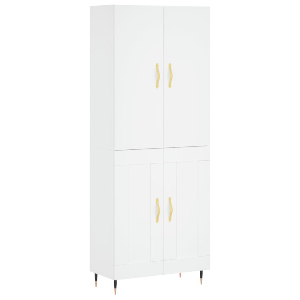 vidaXL Dulap înalt, alb, 69,5x34x180 cm, lemn compozit