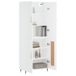vidaXL Dulap înalt, alb, 69,5x34x180 cm, lemn compozit