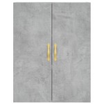 vidaXL Dulap înalt, gri beton, 69,5x34x180, lemn compozit