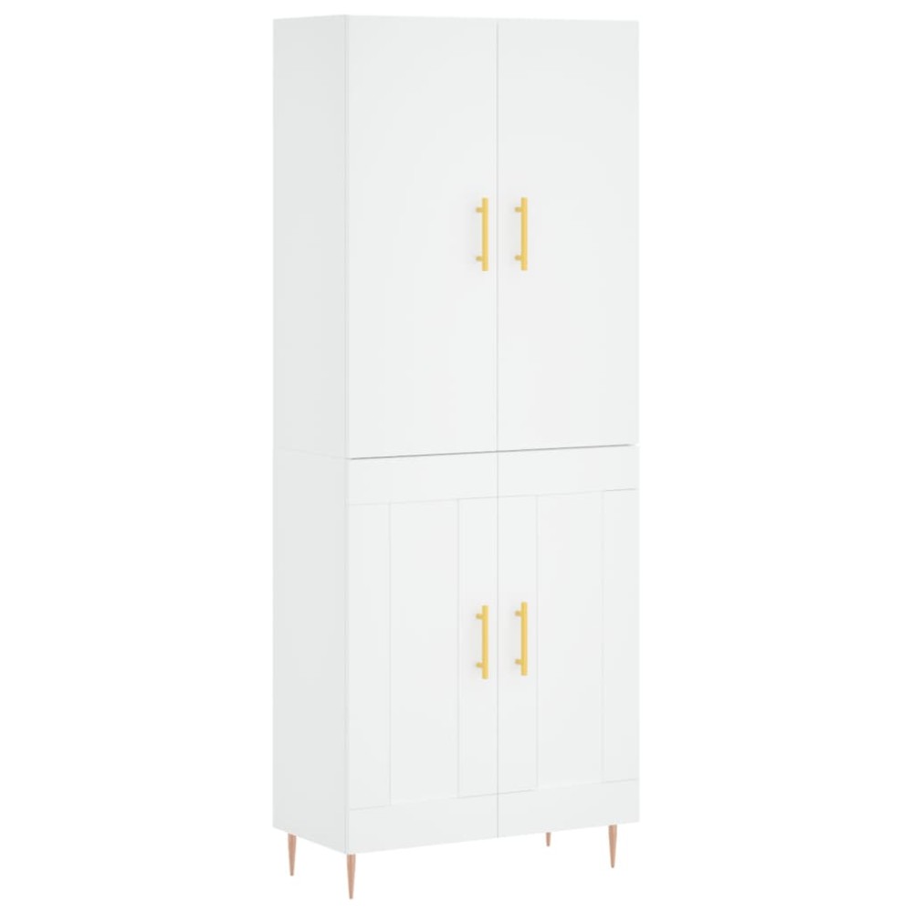 vidaXL Dulap înalt, alb, 69,5x34x180 cm, lemn compozit