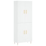 vidaXL Dulap înalt, alb, 69,5x34x180 cm, lemn compozit