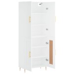 vidaXL Dulap înalt, alb, 69,5x34x180 cm, lemn compozit
