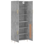 vidaXL Dulap înalt, gri beton, 69,5x34x180, lemn compozit