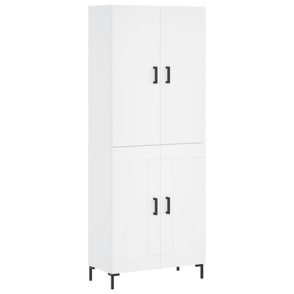 vidaXL Dulap înalt, alb, 69,5x34x180 cm, lemn compozit