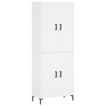vidaXL Dulap înalt, alb, 69,5x34x180 cm, lemn compozit