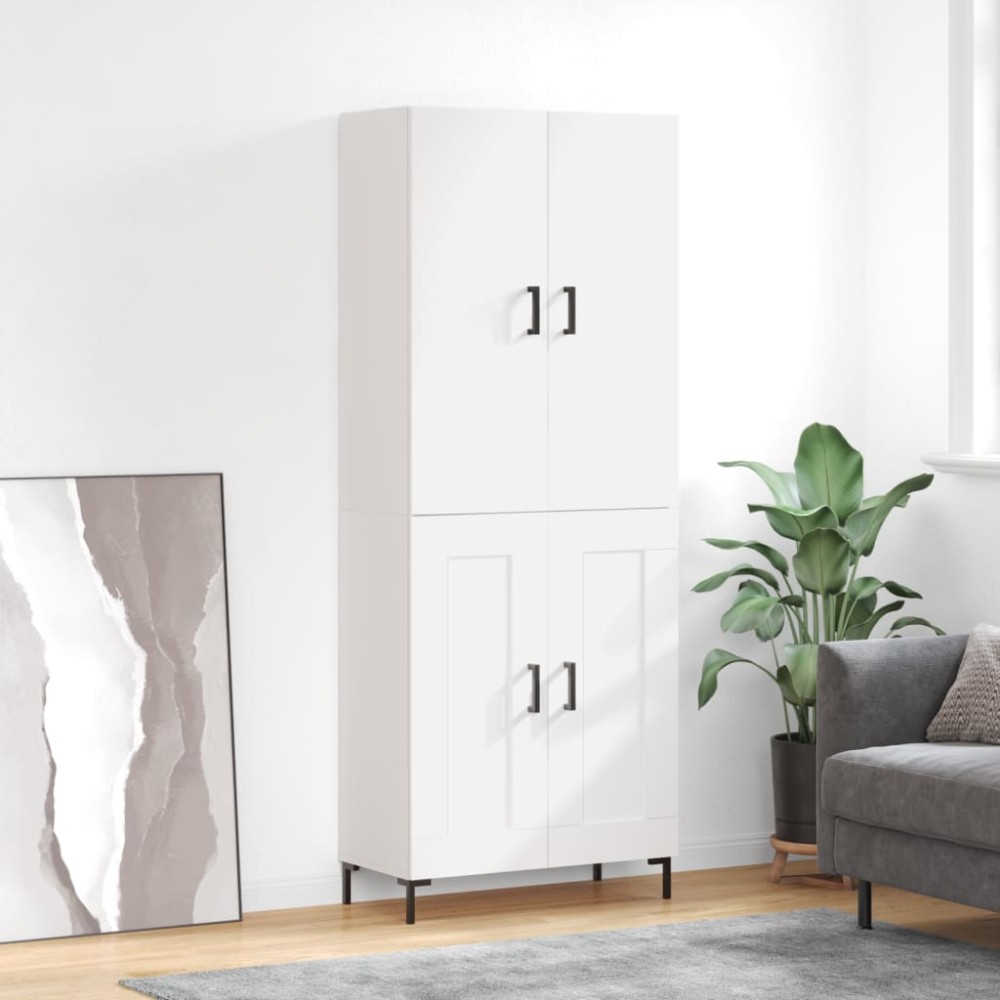 vidaXL Dulap înalt, alb, 69,5x34x180 cm, lemn compozit