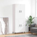 vidaXL Dulap înalt, alb, 69,5x34x180 cm, lemn compozit
