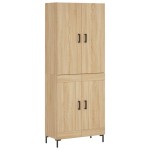 vidaXL Dulap înalt, stejar sonoma, 69,5x34x180 cm, lemn compozit