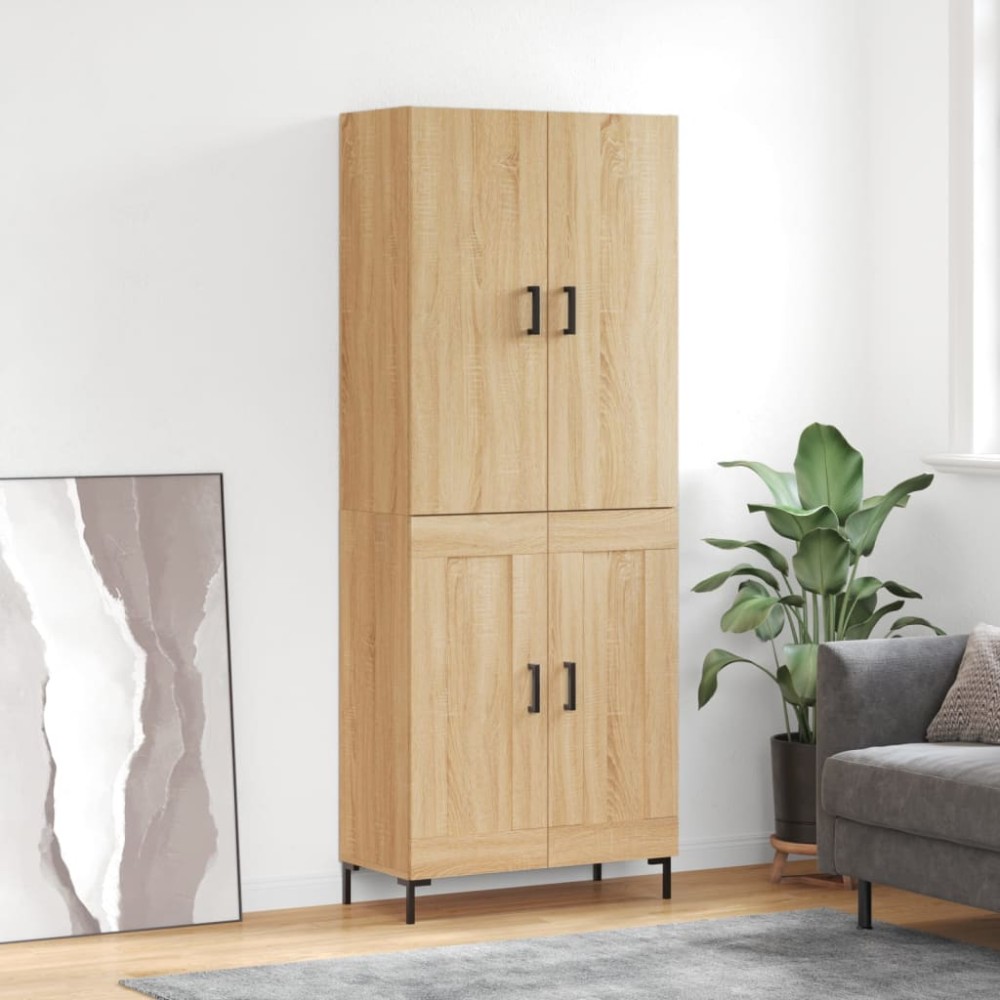 vidaXL Dulap înalt, stejar sonoma, 69,5x34x180 cm, lemn compozit