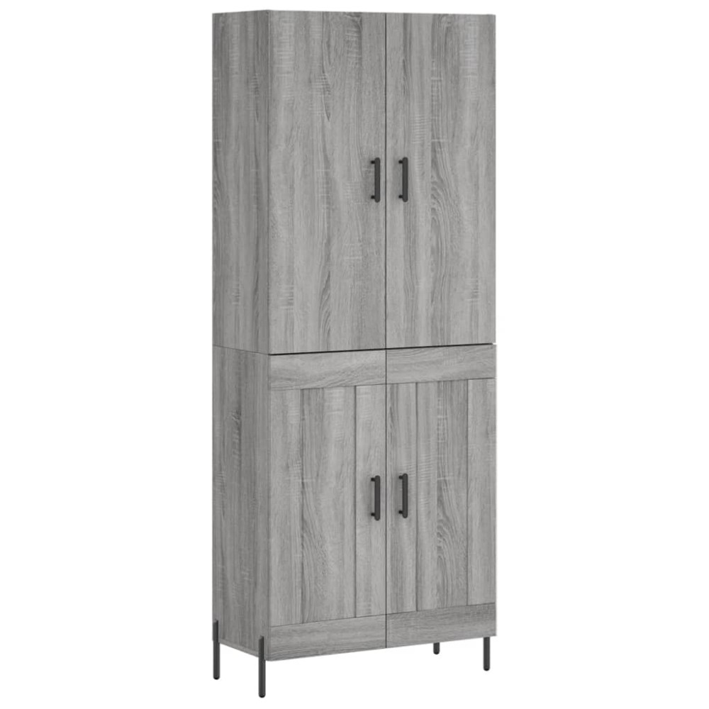 vidaXL Dulap înalt, gri sonoma, 69,5x34x180 cm, lemn compozit