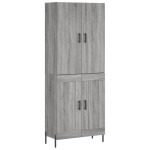 vidaXL Dulap înalt, gri sonoma, 69,5x34x180 cm, lemn compozit