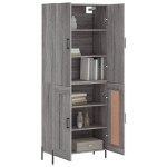 vidaXL Dulap înalt, gri sonoma, 69,5x34x180 cm, lemn compozit