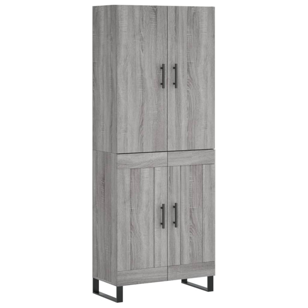 vidaXL Dulap înalt, gri sonoma, 69,5x34x180 cm, lemn compozit