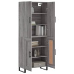 vidaXL Dulap înalt, gri sonoma, 69,5x34x180 cm, lemn compozit