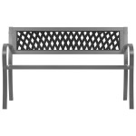 vidaXL Bancă de grădină din oțel, negru, 120 cm vidaXL Bancă de grădină din oțel, negru, 120 cm