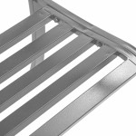 vidaXL Bancă de grădină din oțel, negru, 120 cm vidaXL Bancă de grădină din oțel, negru, 120 cm