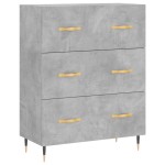 vidaXL Dulap înalt, gri beton, 69,5x34x180, lemn compozit