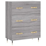 vidaXL Dulap înalt, gri sonoma, 69,5x34x180 cm, lemn compozit