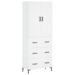 vidaXL Dulap înalt, alb, 69,5x34x180 cm, lemn compozit