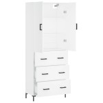 vidaXL Dulap înalt, alb, 69,5x34x180 cm, lemn compozit
