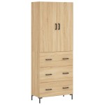 vidaXL Dulap înalt, stejar sonoma, 69,5x34x180 cm, lemn compozit vidaXL Dulap înalt, stejar sonoma, 69,5x34x180 cm, lemn compozit