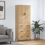 vidaXL Dulap înalt, stejar sonoma, 69,5x34x180 cm, lemn compozit vidaXL Dulap înalt, stejar sonoma, 69,5x34x180 cm, lemn compozit