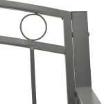 vidaXL Bancă de grădină, gri, 120 cm, oțel vidaXL Bancă de grădină, gri, 120 cm, oțel