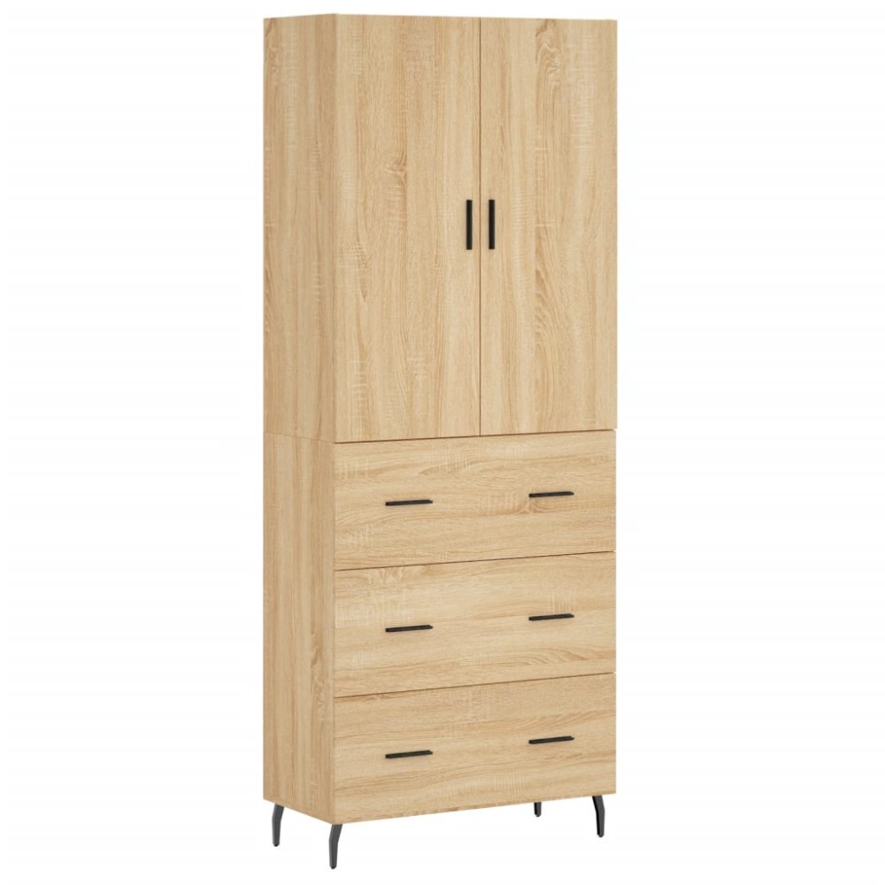 vidaXL Dulap înalt, stejar sonoma, 69,5x34x180 cm, lemn compozit