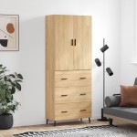 vidaXL Dulap înalt, stejar sonoma, 69,5x34x180 cm, lemn compozit vidaXL Dulap înalt, stejar sonoma, 69,5x34x180 cm, lemn compozit
