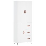 vidaXL Dulap înalt, alb, 69,5x34x180 cm, lemn compozit