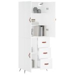 vidaXL Dulap înalt, alb, 69,5x34x180 cm, lemn compozit