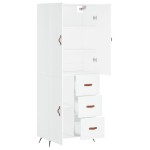 vidaXL Dulap înalt, alb, 69,5x34x180 cm, lemn compozit