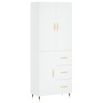vidaXL Dulap înalt, alb, 69,5x34x180 cm, lemn compozit