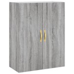 vidaXL Dulap înalt, gri sonoma, 69,5x34x180 cm, lemn compozit