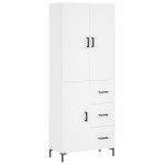vidaXL Dulap înalt, alb, 69,5x34x180 cm, lemn compozit