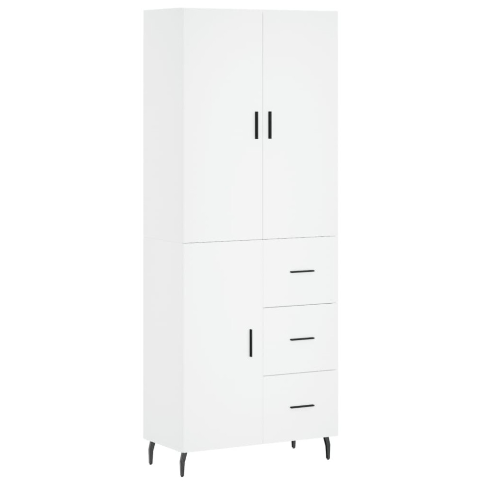 vidaXL Dulap înalt, alb, 69,5x34x180 cm, lemn compozit