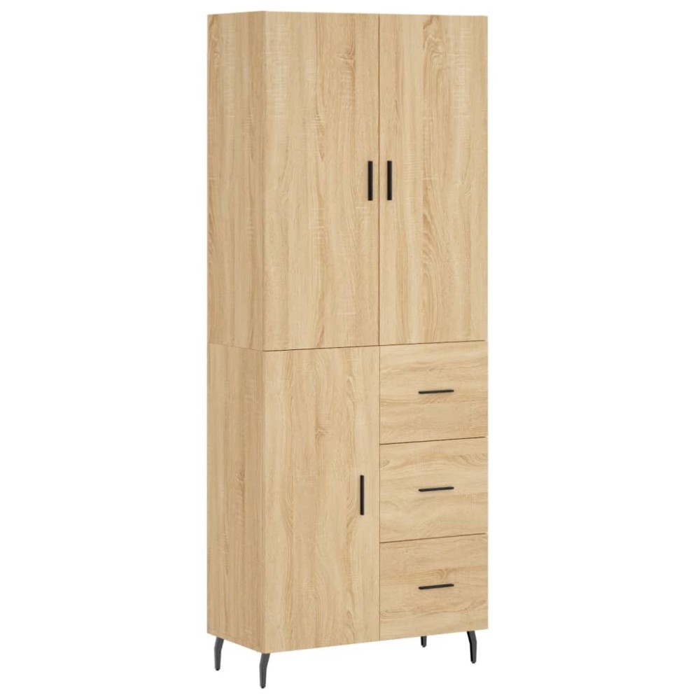 vidaXL Dulap înalt, stejar sonoma, 69,5x34x180 cm, lemn compozit