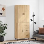 vidaXL Dulap înalt, stejar sonoma, 69,5x34x180 cm, lemn compozit vidaXL Dulap înalt, stejar sonoma, 69,5x34x180 cm, lemn compozit