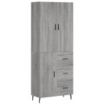 vidaXL Dulap înalt, gri sonoma, 69,5x34x180 cm, lemn compozit