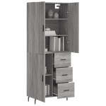 vidaXL Dulap înalt, gri sonoma, 69,5x34x180 cm, lemn compozit