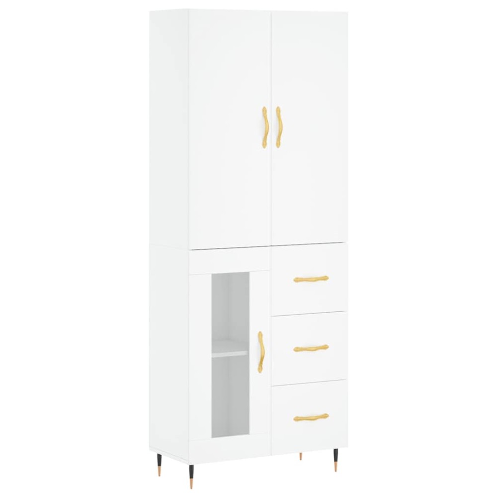 vidaXL Dulap înalt, alb, 69,5x34x180 cm, lemn compozit