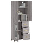 vidaXL Dulap înalt, gri sonoma, 69,5x34x180 cm, lemn compozit
