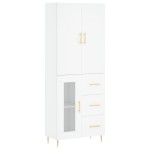 vidaXL Dulap înalt, alb, 69,5x34x180 cm, lemn compozit vidaXL Dulap înalt, alb, 69,5x34x180 cm, lemn compozit