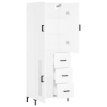 vidaXL Dulap înalt, alb, 69,5x34x180 cm, lemn compozit vidaXL Dulap înalt, alb, 69,5x34x180 cm, lemn compozit