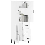 vidaXL Dulap înalt, alb, 69,5x34x180 cm, lemn compozit vidaXL Dulap înalt, alb, 69,5x34x180 cm, lemn compozit
